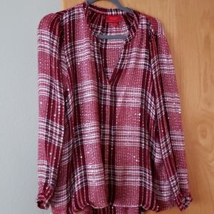 Jennifer Lopez sequin long sleeve blouse